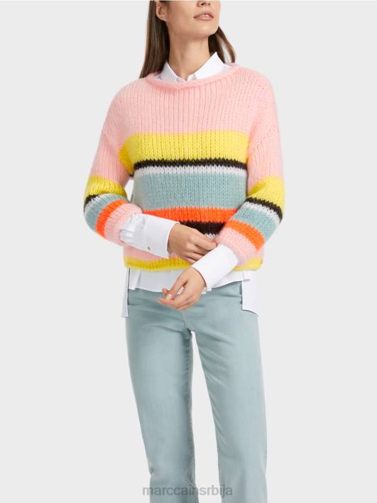 пругасти џемпер плетен у Немачкој Marc Cain D6881116 меки лимун одећу