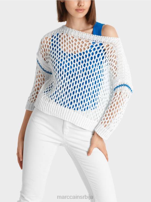 перфорирани кардиган плетен у Немачкој Marc Cain D6881124 бео одећу