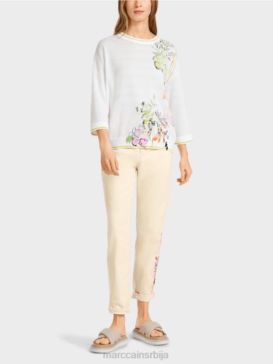 цвјетни џемпер "плетен у њемачкој" Marc Cain D6881136 лагана лимеада одећу