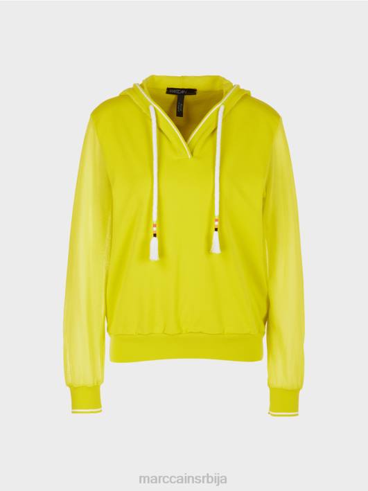 џемпер са капуљачом плетен у Немачкој Marc Cain D6881138 лагана лимеада одећу