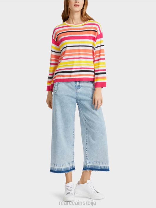 пругасти џемпер Marc Cain D6881139 лагана лимеада одећу