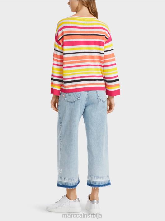 пругасти џемпер Marc Cain D6881139 лагана лимеада одећу