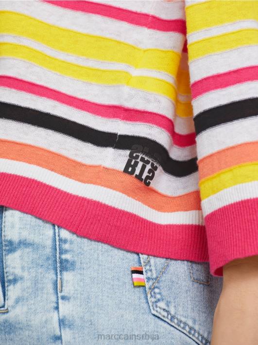 пругасти џемпер Marc Cain D6881139 лагана лимеада одећу