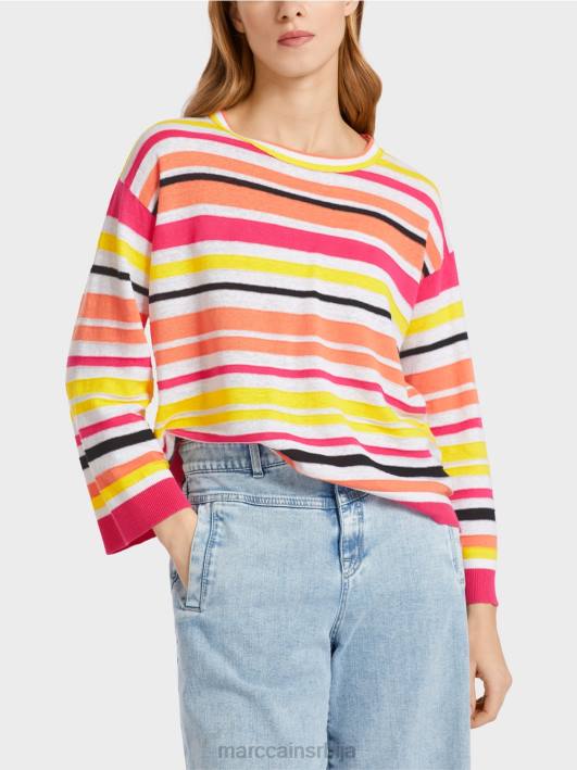 пругасти џемпер Marc Cain D6881139 лагана лимеада одећу