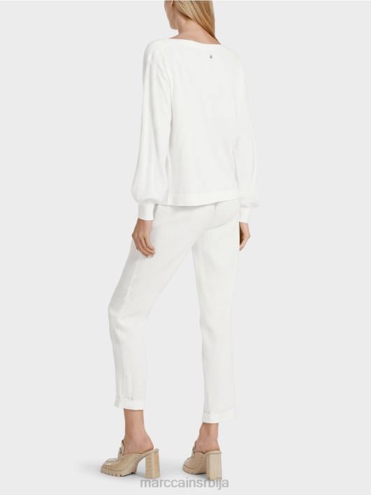 плетени џемпер са великим изрезом Marc Cain D6881143 прљаво бело одећу