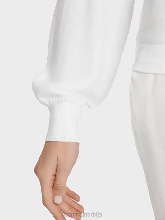 плетени џемпер са великим изрезом Marc Cain D6881143 прљаво бело одећу