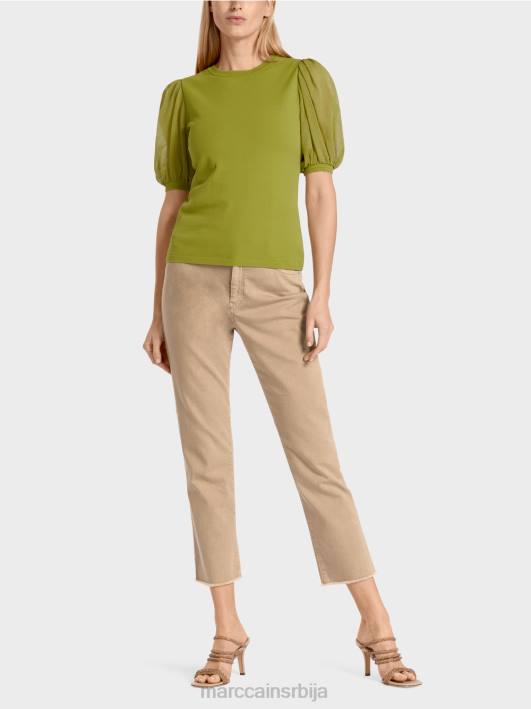 женски џемпер "преиспитамо заједно". Marc Cain D6881145 дубоко маслинасто зелено одећу