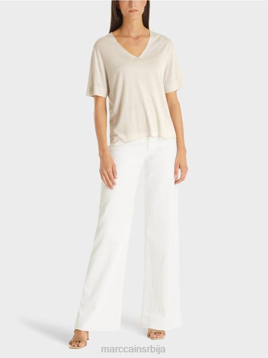 џемпер са предивом од лурекса Marc Cain D6881157 мекани бисерни меланж одећу