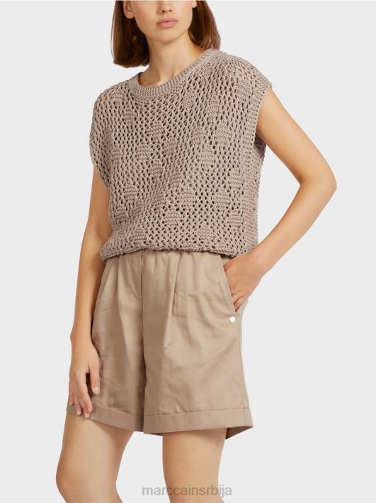 плетени врх без рукава Marc Cain D6881163 софт таупе одећу