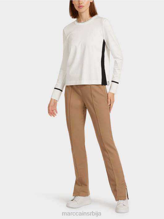 "ретхинк тогетхер" џемпер са прорезом Marc Cain D6881175 прљаво бело одећу