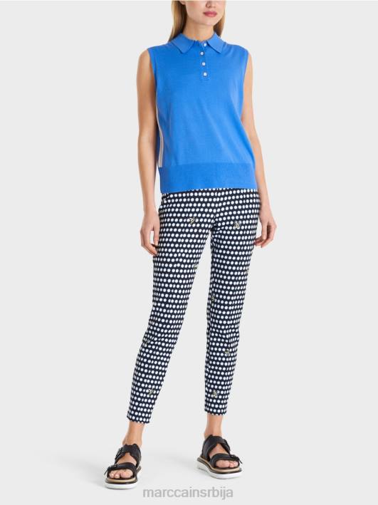 поло мајица без рукава од финог плетива Marc Cain D6881187 азурно одећу