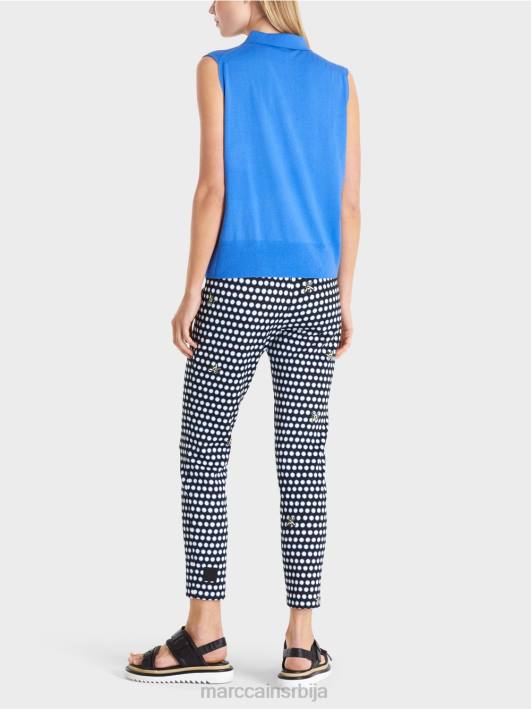 поло мајица без рукава од финог плетива Marc Cain D6881187 азурно одећу