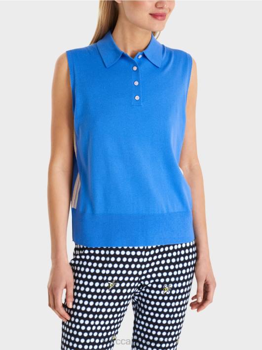 поло мајица без рукава од финог плетива Marc Cain D6881187 азурно одећу