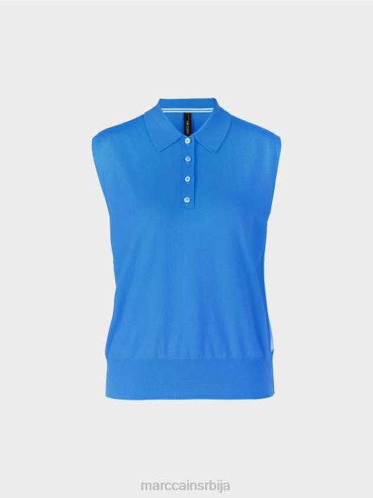 поло мајица без рукава од финог плетива Marc Cain D6881187 азурно одећу