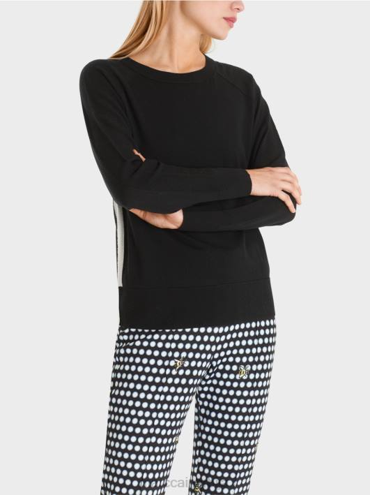 џемпер од луксузне мешавине материјала Marc Cain D6881191 црн одећу