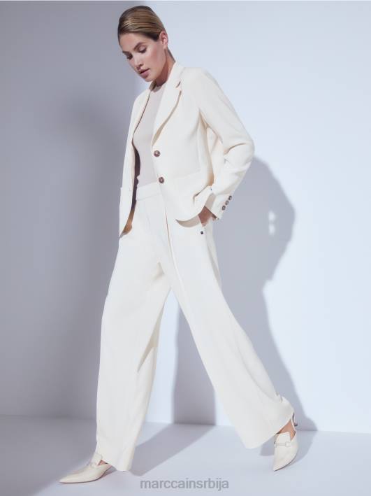 вунени џемпер са детаљима узорка Marc Cain D6881197 цреме одећу