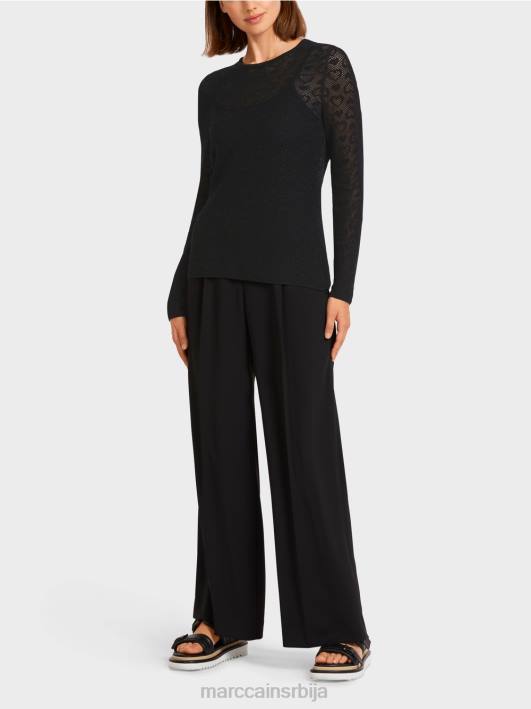 џемпер "плетен у немачкој" Marc Cain D6881200 црн одећу