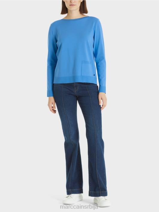 џемпер "промислимо заједно". Marc Cain D6881207 азурно одећу
