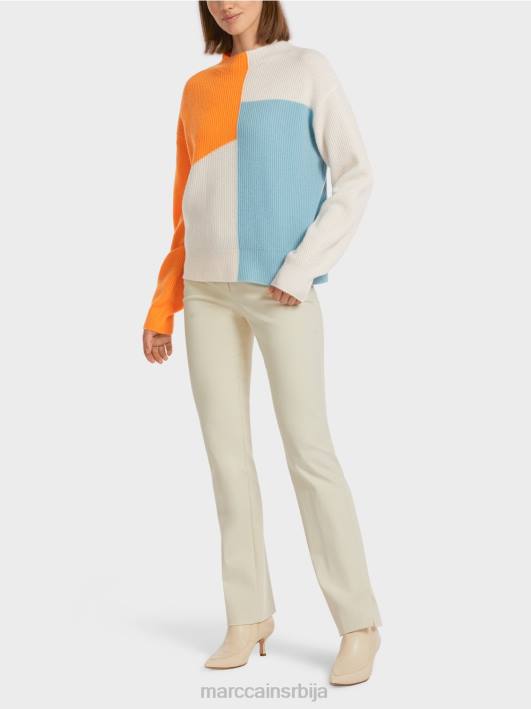 превелики плетени џемпер Marc Cain D6881208 јасно наранџаста одећу