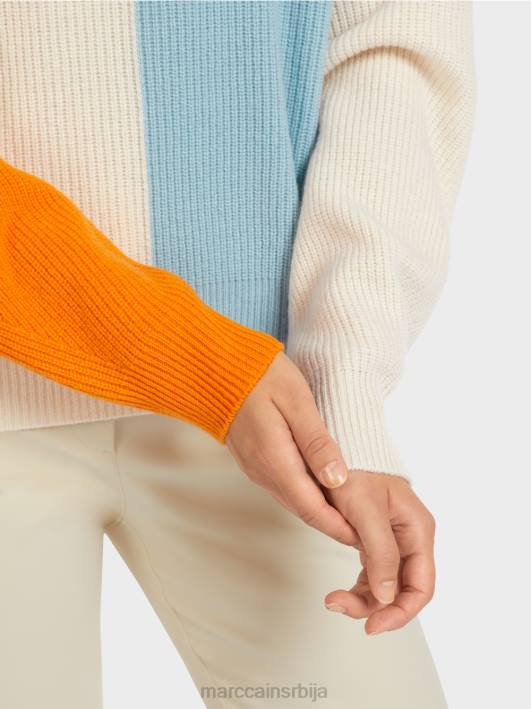 превелики плетени џемпер Marc Cain D6881208 јасно наранџаста одећу