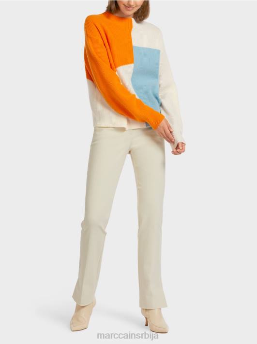 превелики плетени џемпер Marc Cain D6881208 јасно наранџаста одећу
