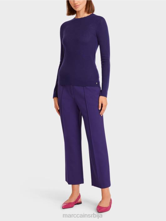 вунени џемпер са детаљима узорка Marc Cain D6881214 краљевски пурпур одећу