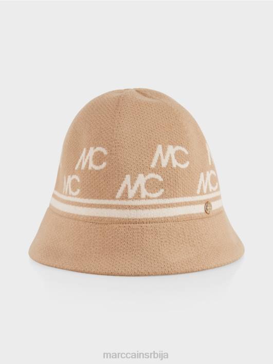 цасуал плетени шешир Marc Cain D6881685 светла карамела прибор