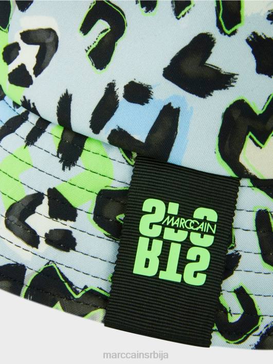 шешир са целом штампом Marc Cain D6881696 меки прах плаве боје прибор