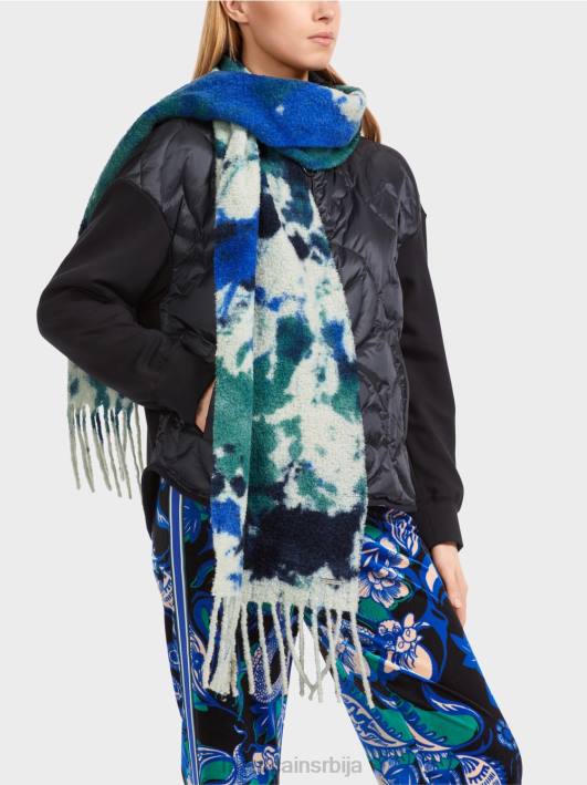 вунени шал са батик дизајном Marc Cain D6881657 емајл прибор
