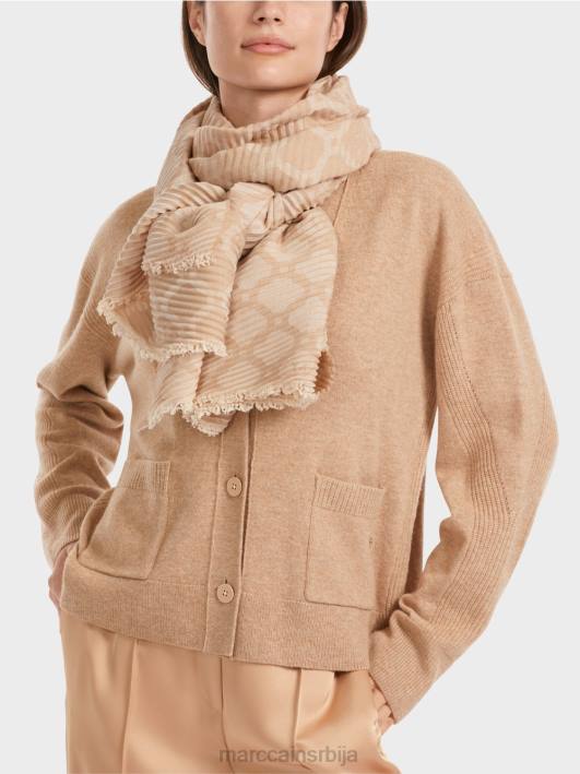 шал са наборима Marc Cain D6881674 тамна крема прибор