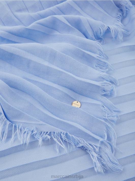 обичан шал са ресама Marc Cain D6881675 тамно летње небо прибор