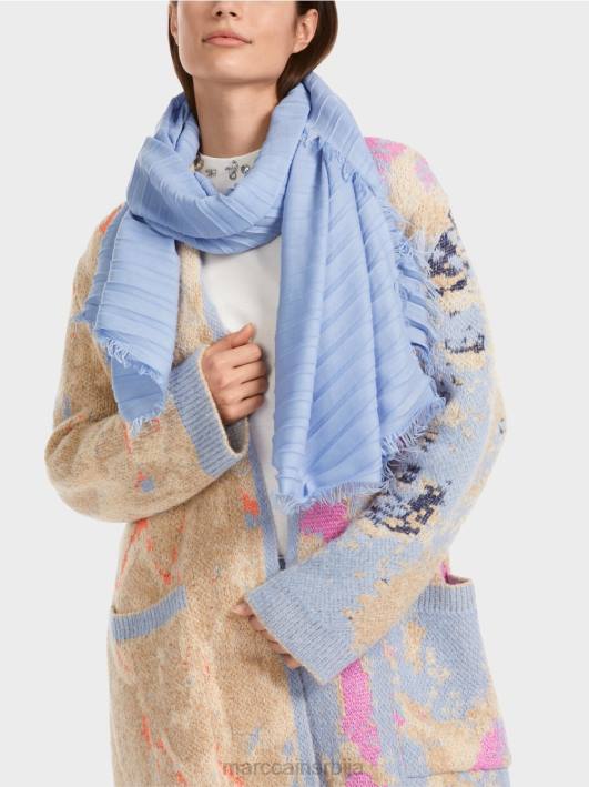 обичан шал са ресама Marc Cain D6881675 тамно летње небо прибор
