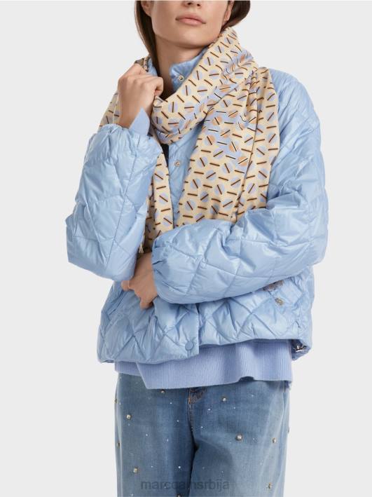 шал са графичким дизајном Marc Cain D6881676 тамна крема прибор