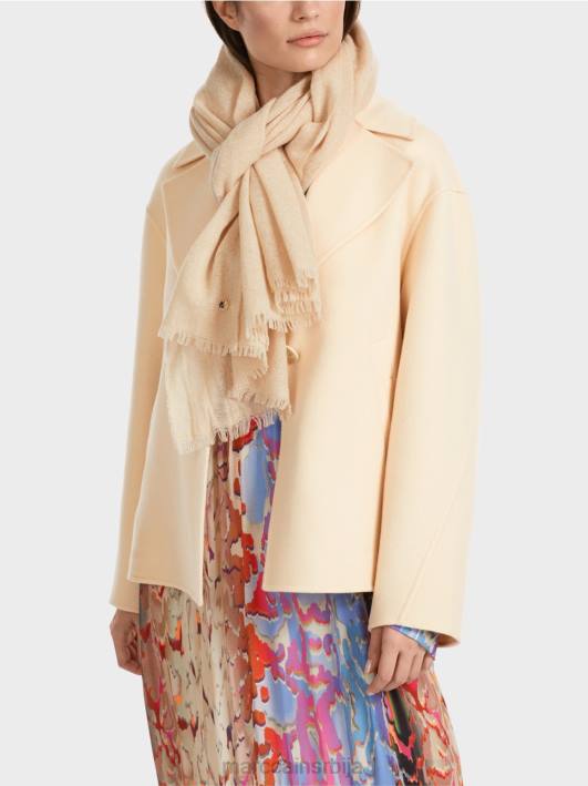 елегантан ткани шал са лурексом Marc Cain D6881678 тамна крема прибор