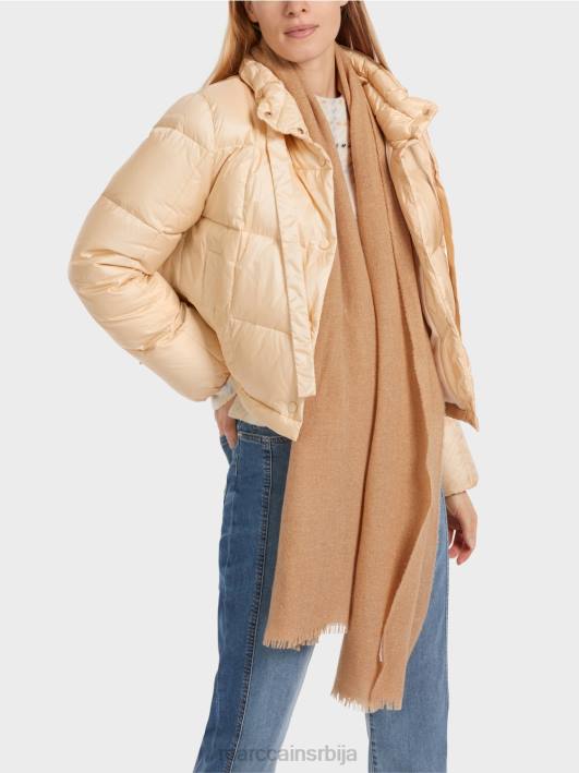 елегантан ткани шал са лурексом Marc Cain D6881684 светла карамела прибор