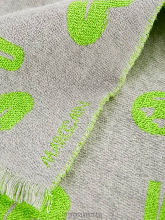 реверзибилни шал са тканим дизајном Marc Cain D6881688 сива прибор