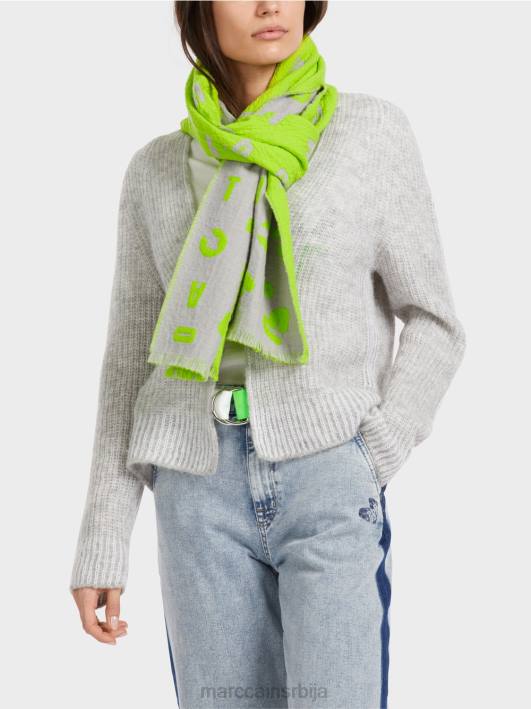 реверзибилни шал са тканим дизајном Marc Cain D6881688 сива прибор