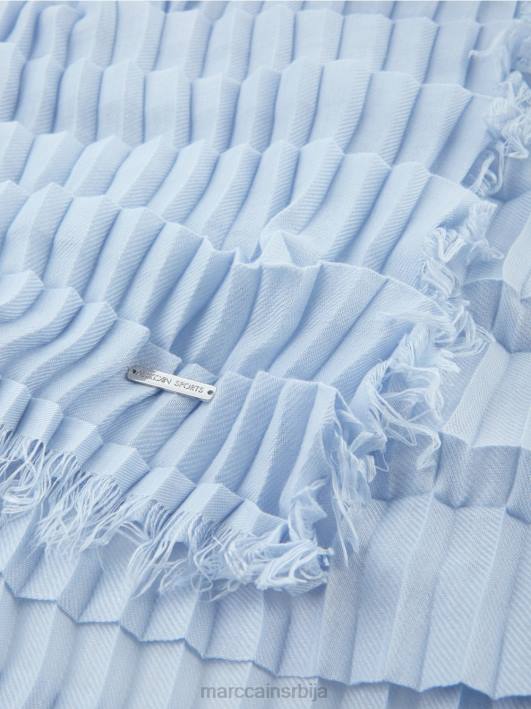 шал са плисираном структуром Marc Cain D6881691 меки прах плаве боје прибор