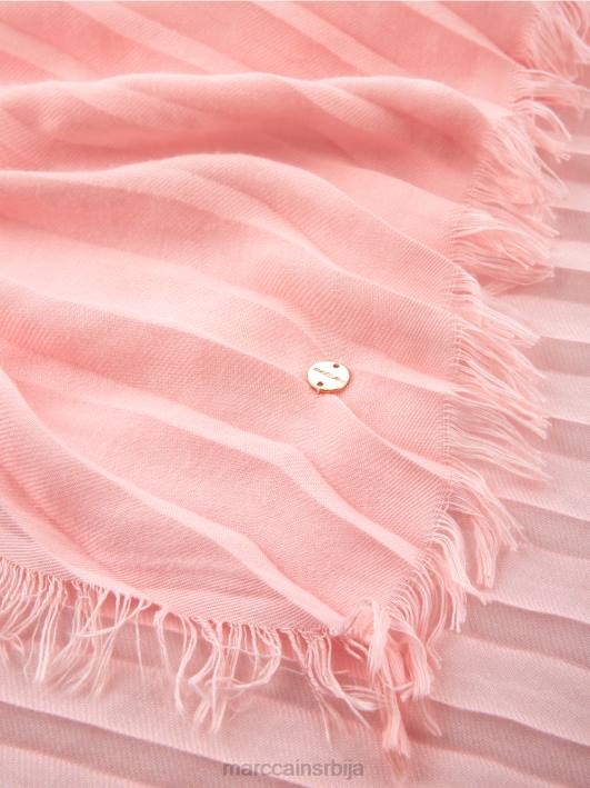 обичан шал са ресама Marc Cain D6881701 меки пудер розе прибор