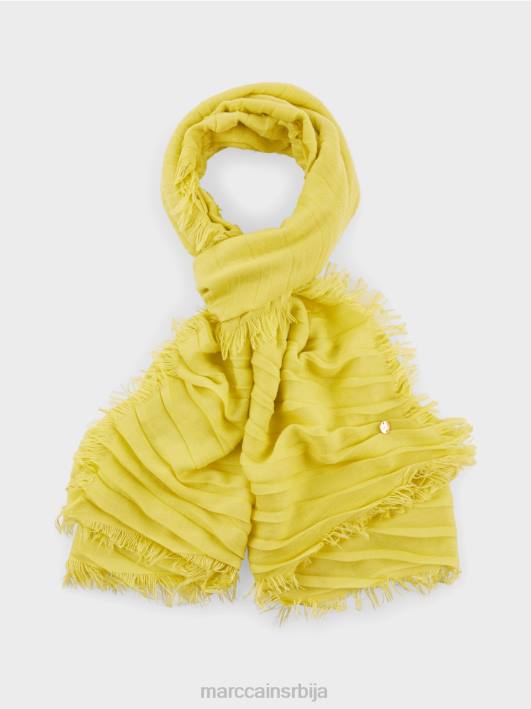 обичан шал са ресама Marc Cain D6881702 меки лимун прибор