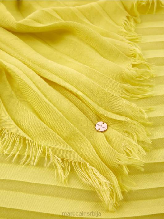 обичан шал са ресама Marc Cain D6881702 меки лимун прибор