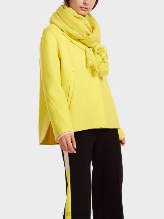 обичан шал са ресама Marc Cain D6881702 меки лимун прибор