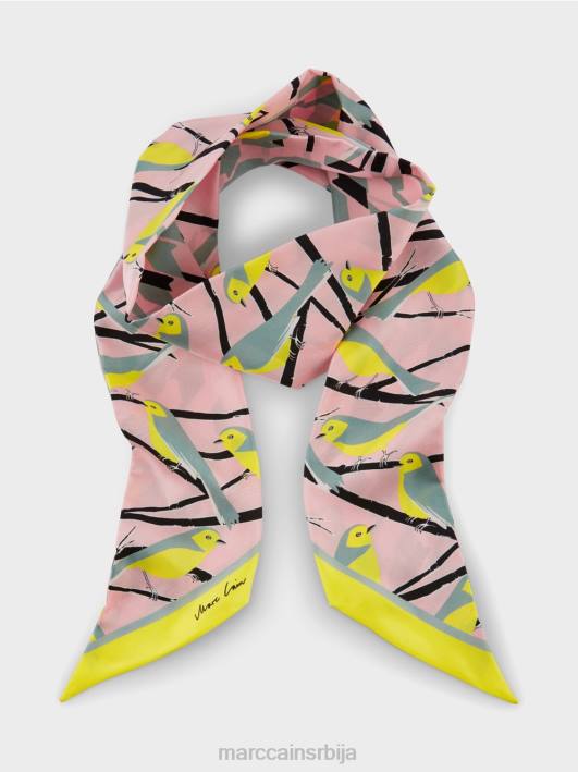 елегантна свилена кравата Marc Cain D6881703 тамно небо плаво прибор