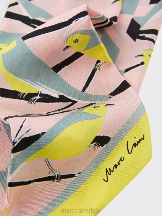 елегантна свилена кравата Marc Cain D6881703 тамно небо плаво прибор