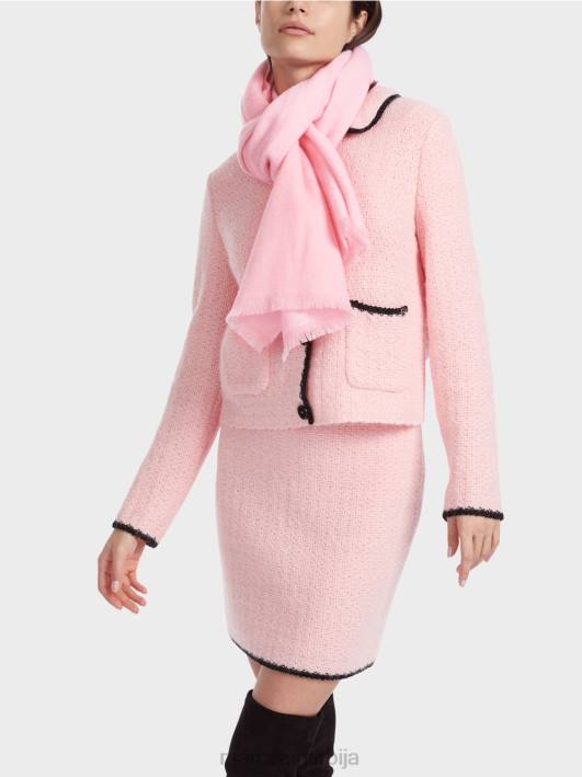 ткана марама од девичанске вуне Marc Cain D6881704 меки пудер розе прибор