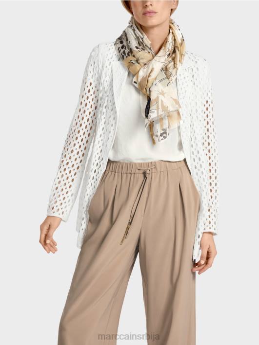 шал са мотивом колажа Marc Cain D6881721 панна цотта прибор