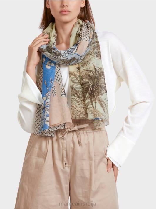 шал са мешовитим шарама Marc Cain D6881728 меки дах прибор