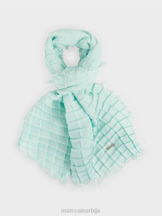 плисирани карирани шал Marc Cain D6881734 мекани светларник прибор