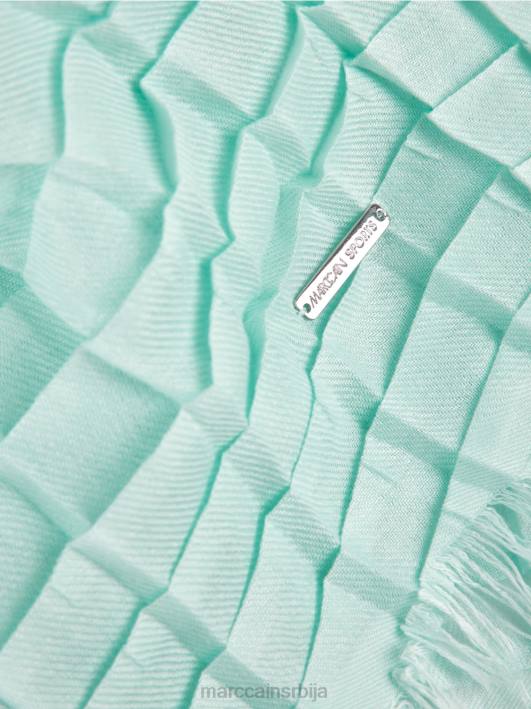 плисирани карирани шал Marc Cain D6881734 мекани светларник прибор