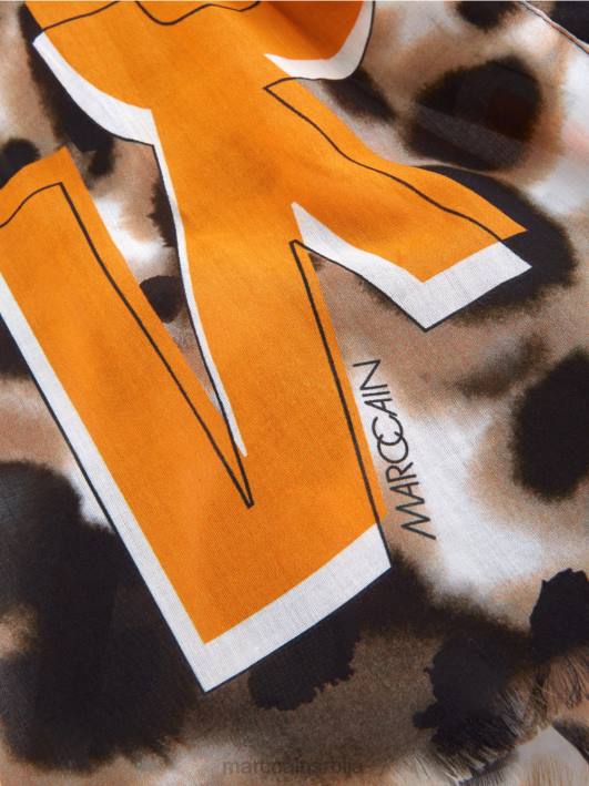 летњи леопард шал Marc Cain D6881741 лагана кафа прибор